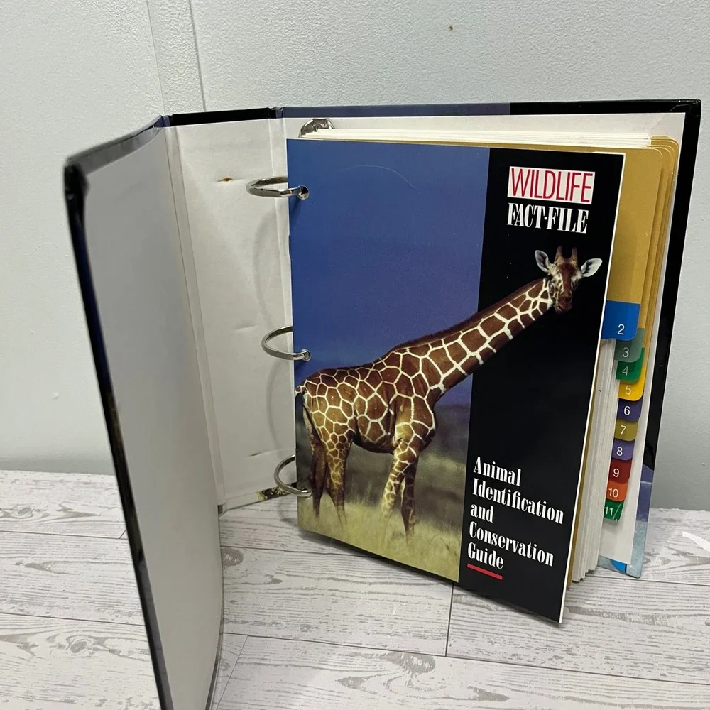 Wildlife Fact-File Binder Cards RANDOM Habitat Animals INCOMPLETE Over 40 cards